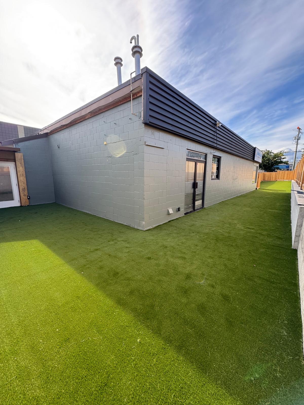 Soft artificial turf installed at a daycare